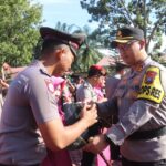 Awali Tahun 2025, Kapolres Langkat Pimpin Upacara Kenaikan Pangkat Personel